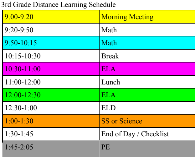 schedule